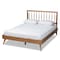 Baxton Studio Toru Mid-Century Modern Ash Walnut Finished Wood King Size Platform Bed 180-11111-9409-Zoro - alternate 1